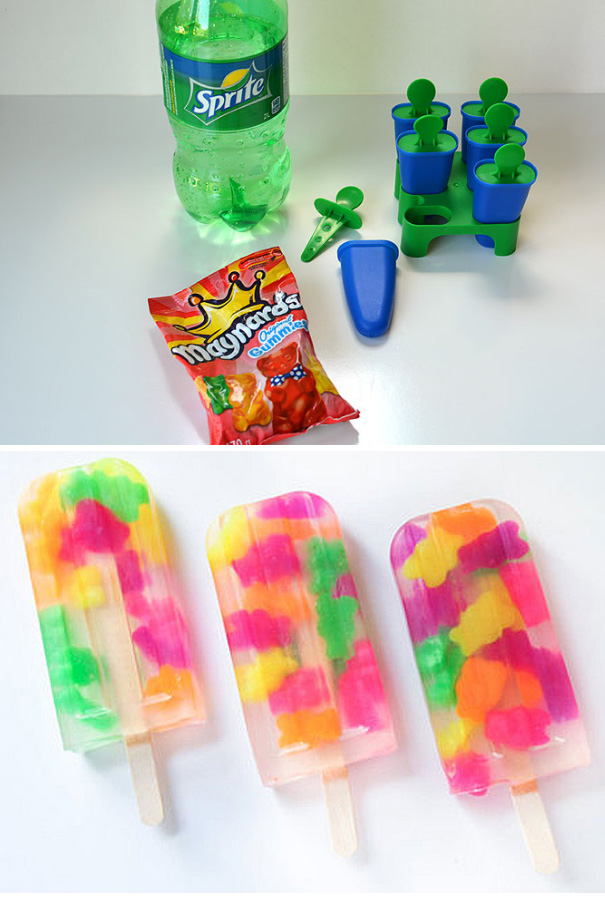 Make Homemade Ice Cream With Sprite And Gummy Bears