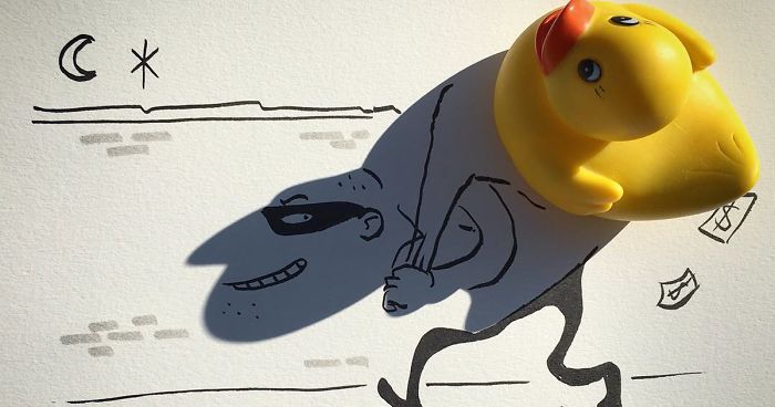 Artist Turns Shadows Of Everyday Objects Into Fun Illustrations (15 Pics)
