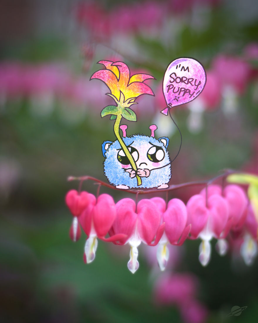 Boyfriend's Lunch-Bag Creature Drawings Brought Into The Real World In Girlfriend's Photos