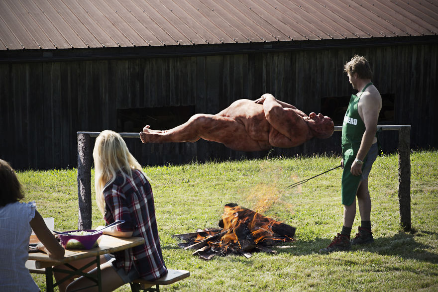 Photographer Portrays Humans As Animals To Raise Awareness About Mass Meat Consumption (NSFW)