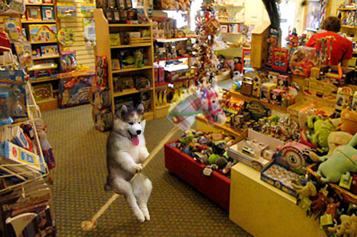 Riding He Hobby Horse At The Stire