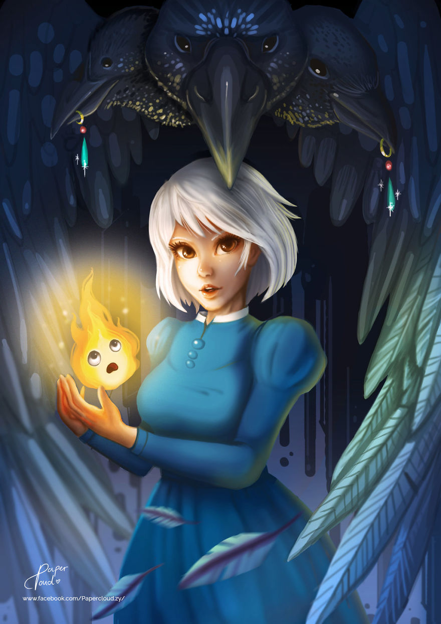 Howl's Moving Castle By Papercloudzy