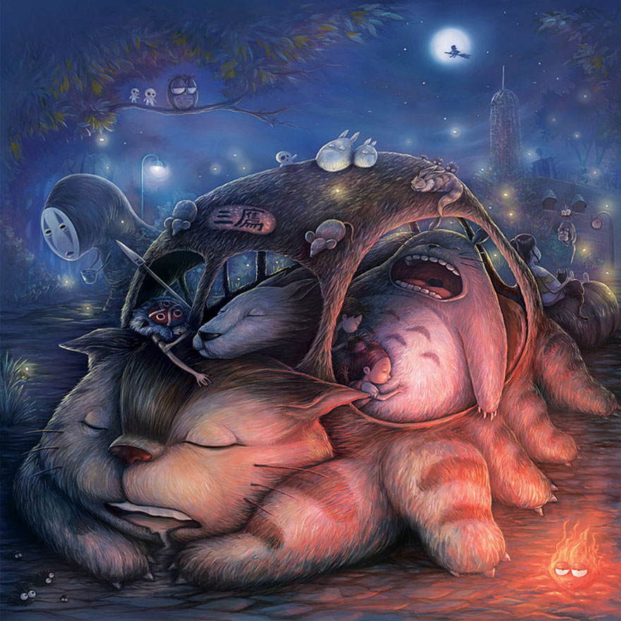 Ghibli Sleepover By Keh Choon Wee