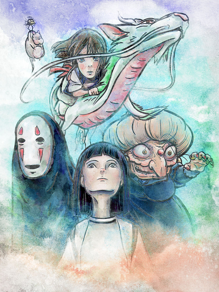 Spirited Away Watercolor Painting By Barrett Biggers