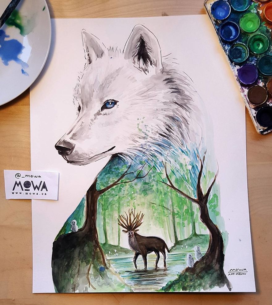 Princess Mononoke Watercolor Painting By Mowa