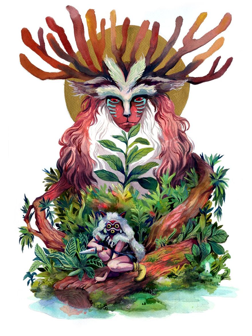 Princess Mononoke Painting By Malisa Suchanya