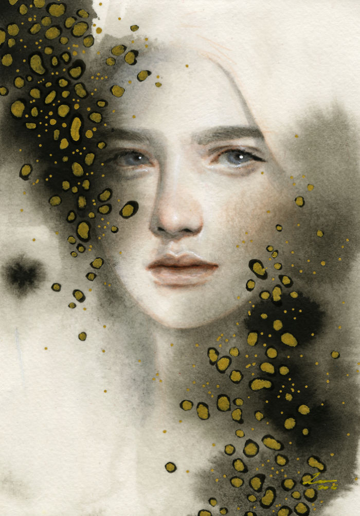 I Painted These Portraits Of Women Using Acrylic & Colored Pencils