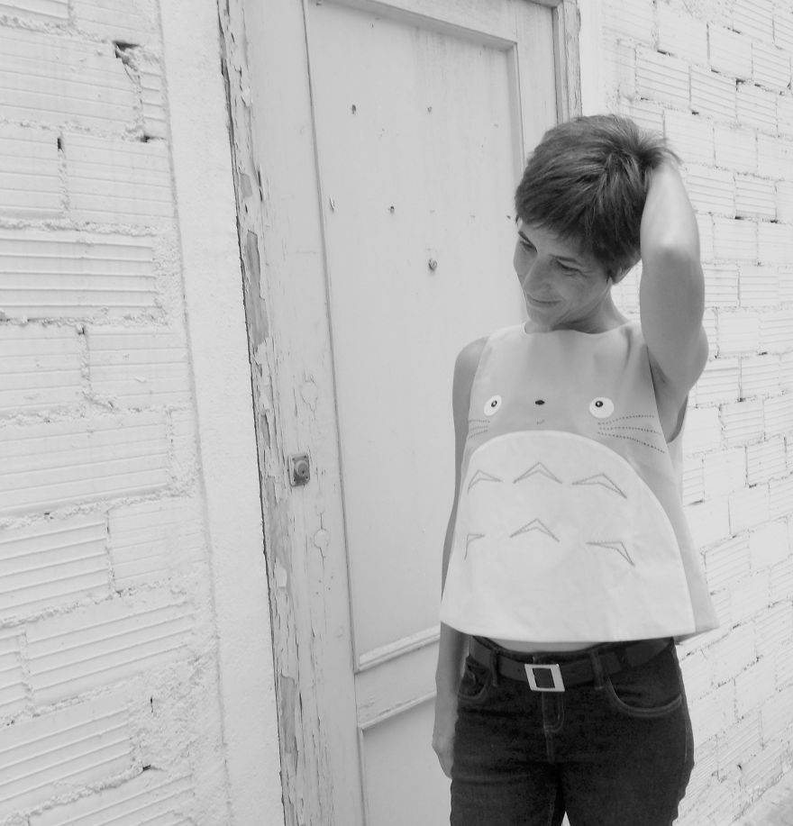 Totoro Open Back Crop Top