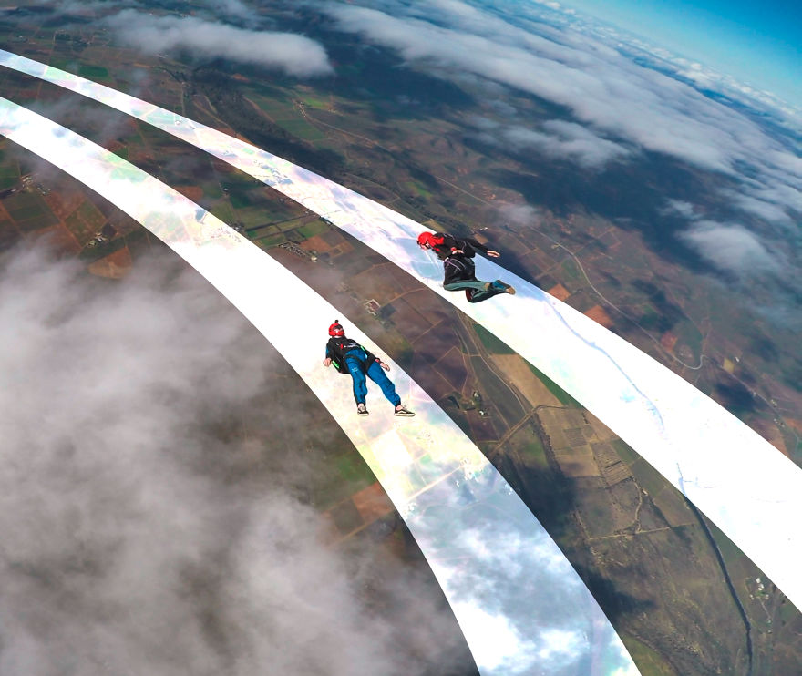 I Imagine The Flight Path Of My Skydiving And Speedflying Buddies