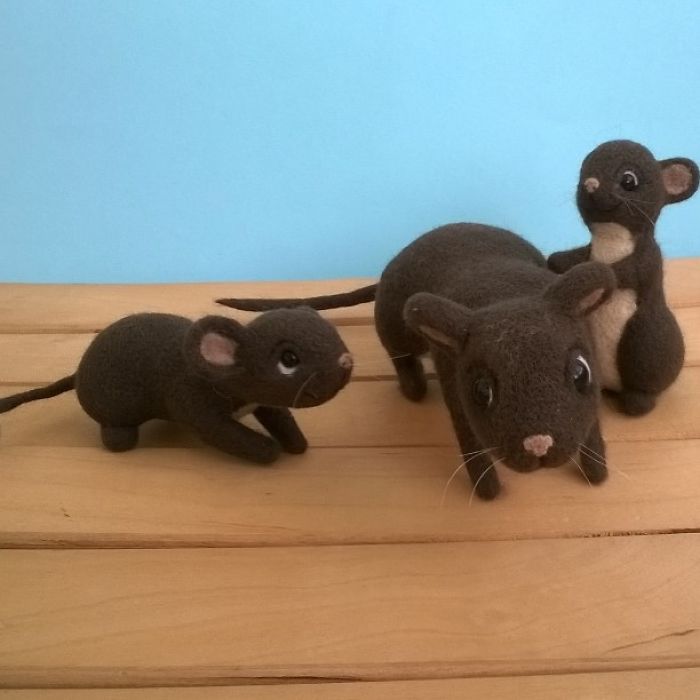 Сute Needle Felted Toys By Anna Klyukina