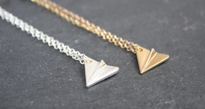 Paper Plane Necklace