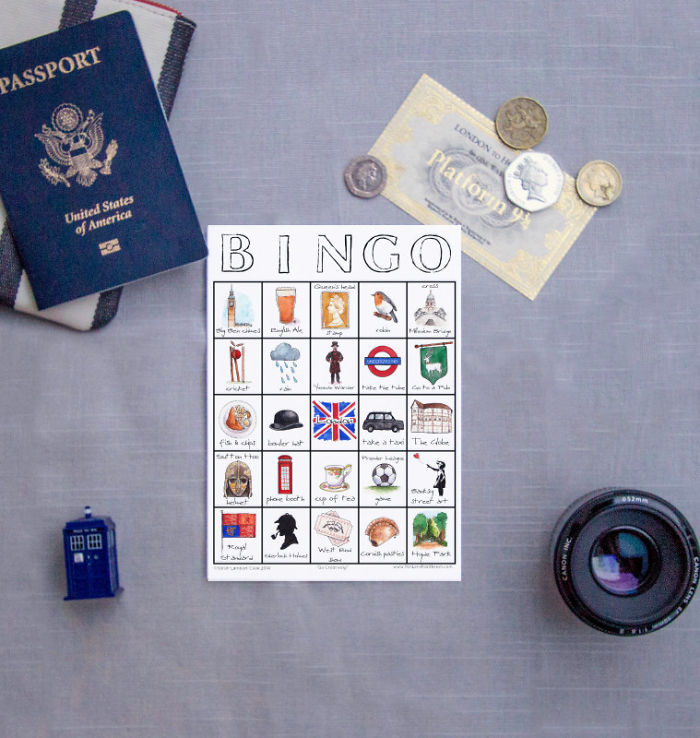 City Places To See Bingo Card