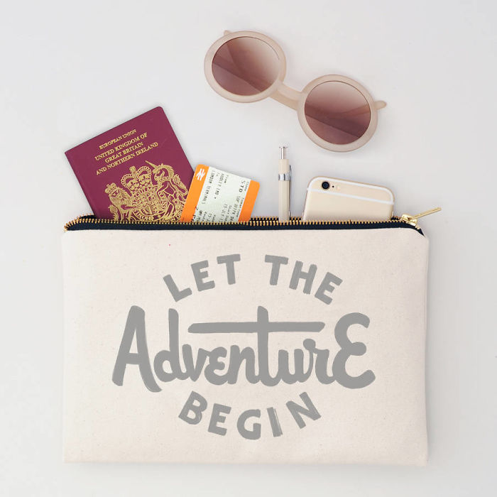 Let The Adventure Begin Zip Lock Travel Pouch