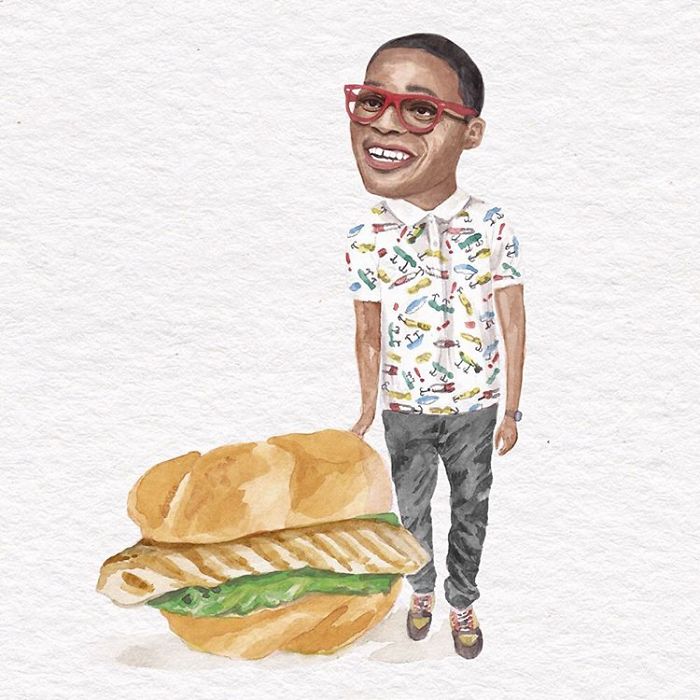 Russell Westbrook On A Grilled Chicken Sandwich