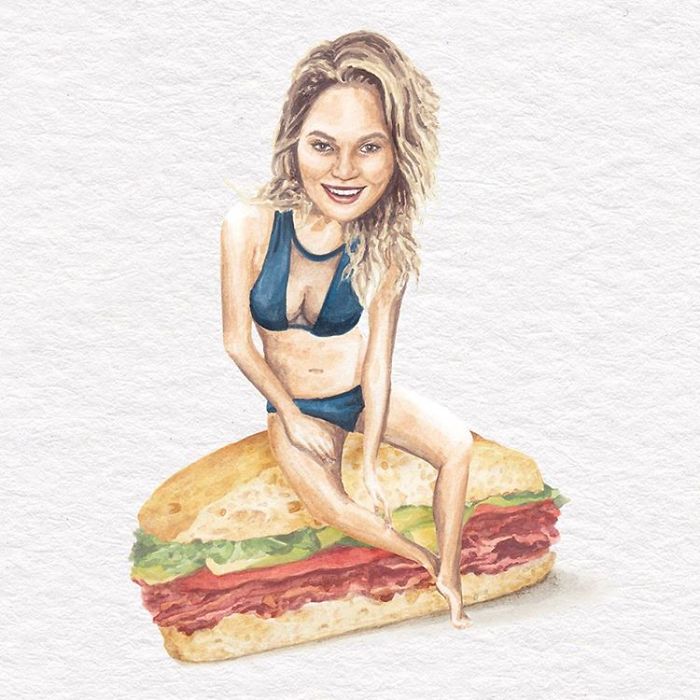Chrissy Teigen On A BLT With Avocado