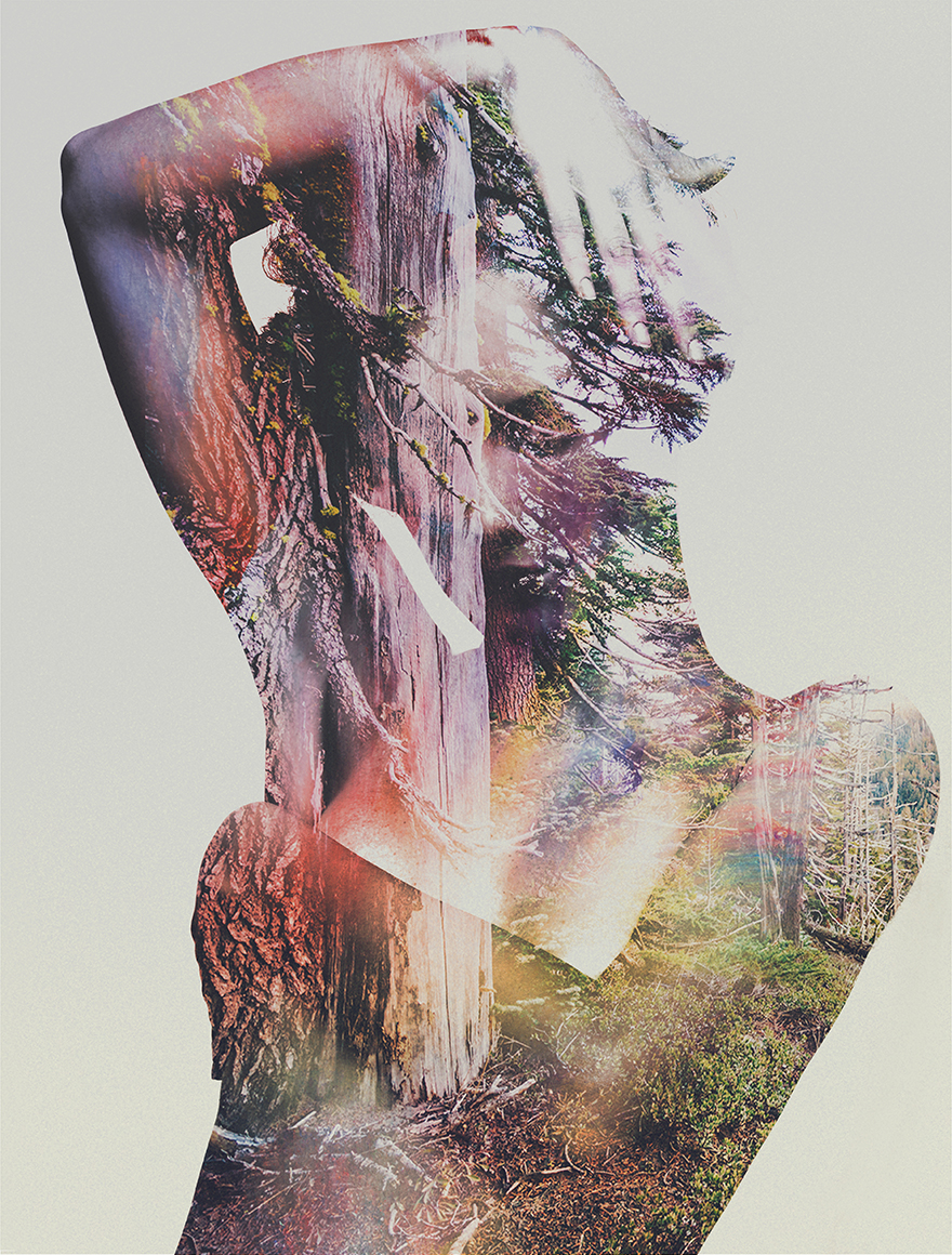 I Combine Animals And Landscapes In My Double Exposure Artwork