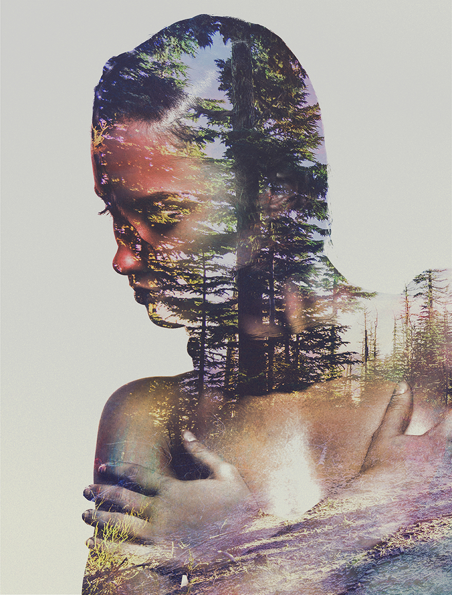 I Combine Animals And Landscapes In My Double Exposure Artwork