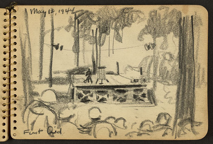 Soldiers Watching A First Aid Demonstration While Stationed At Fort Jackson, South Carolina