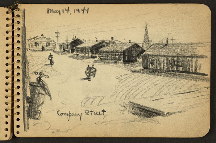 Street With Barracks At Fort Jackson, South Carolina