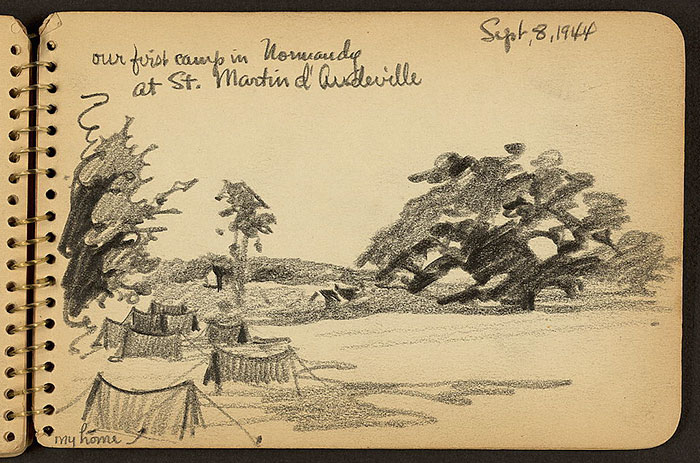 Our First Camp In Normandy At St. Martin D'Audeville