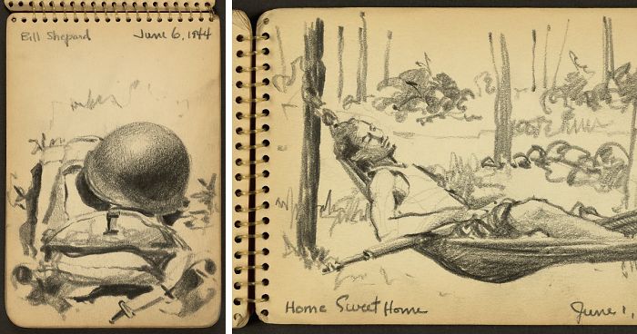 21-Year-Old WWII Soldier’s Sketchbooks Show War Through The Eyes Of An Architect