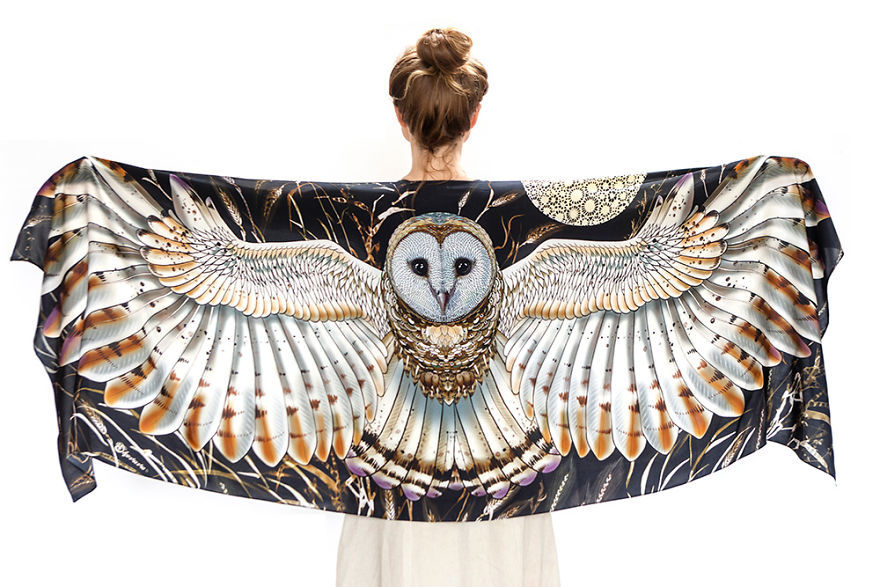 I Hand-Draw Owl Scarves That Will Give You Wings I Hand-Draw Owl Scarves That Will Give You Wings