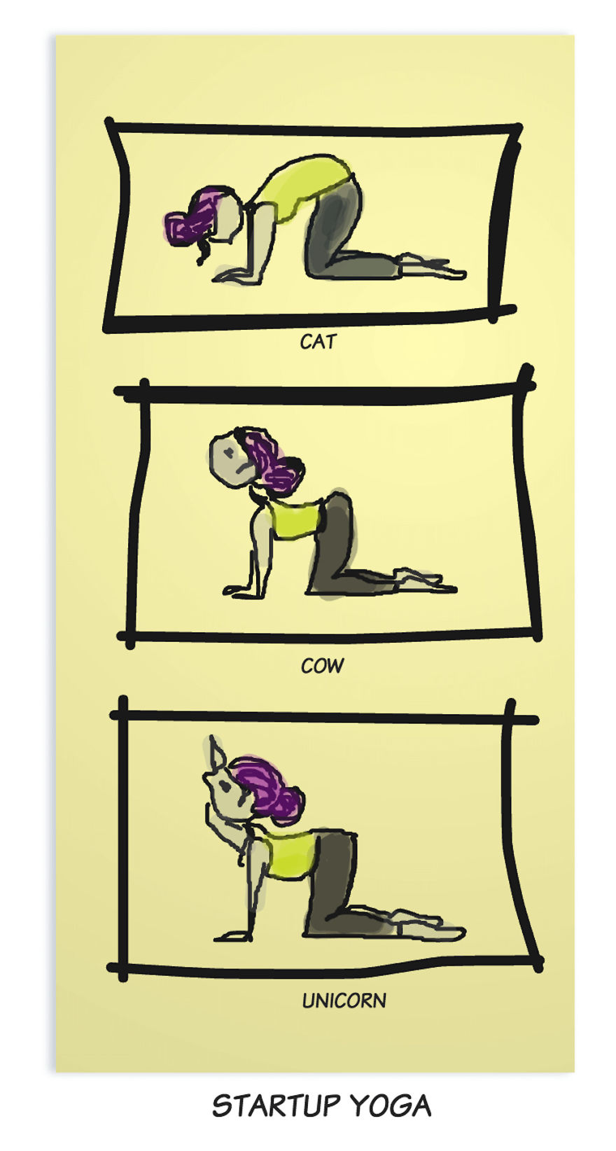 Startup Yoga Poses Are Like