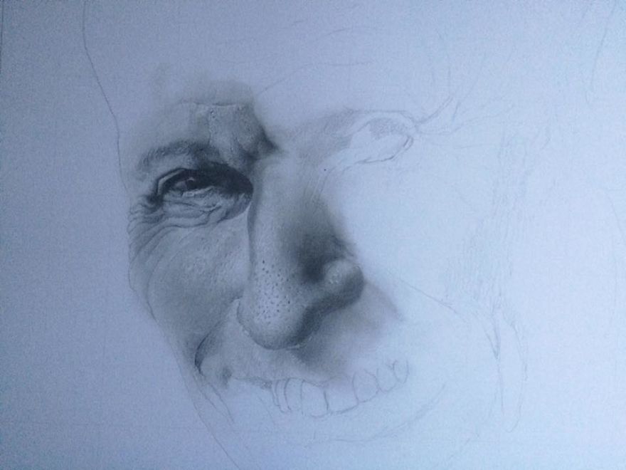 Belgian Artist Shows Steps It Took For This Portrait