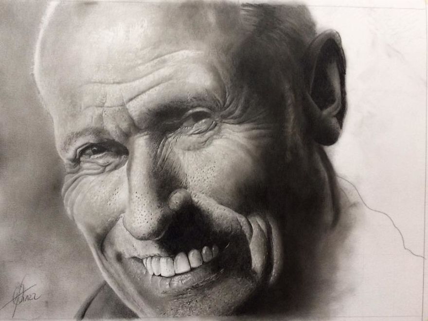 Belgian Artist Shows Steps It Took For This Portrait