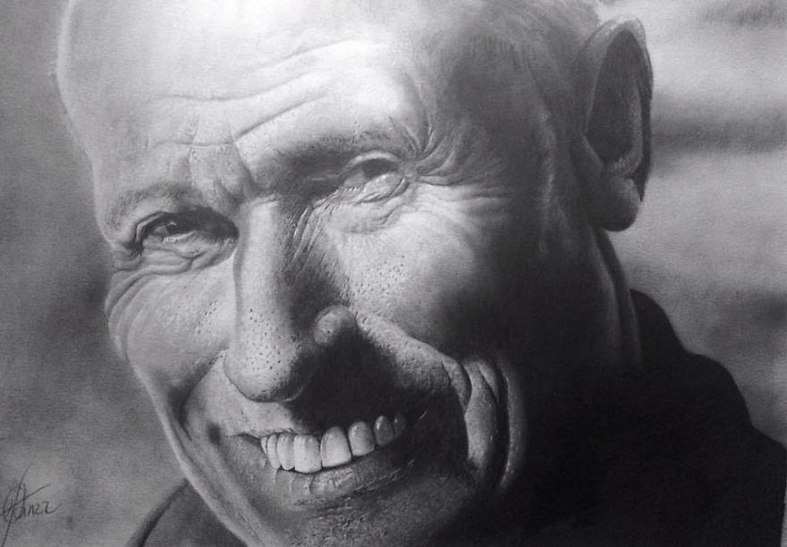 Belgian Artist Shows Steps It Took For This Portrait