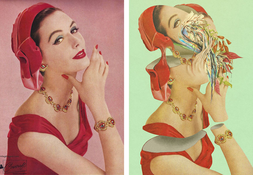 Digital Artist Dr&oslash;msjel Transforms Vintage Advertisements Into Surreal Artworks