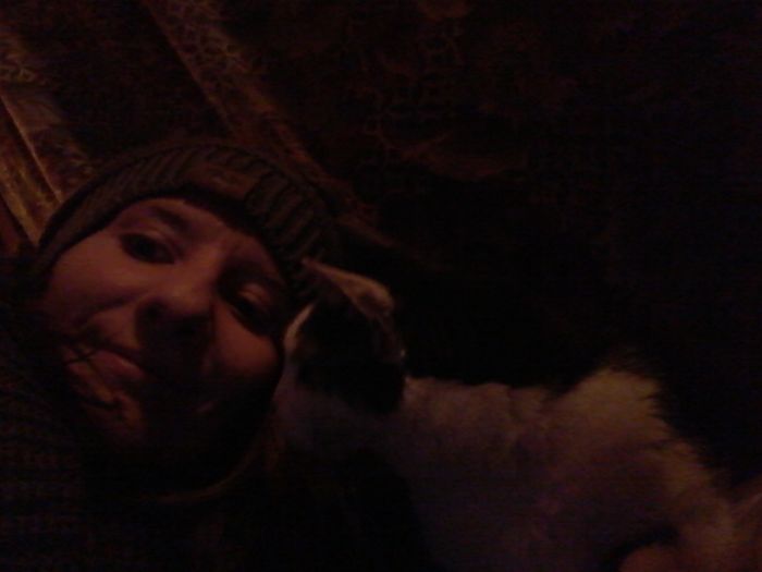 My Kitty Baby After I Woke Her To Tell Her She Was A Good Girl..she Loves Me.