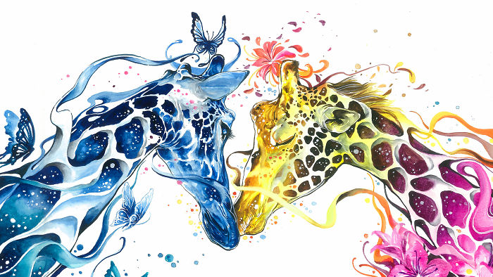 I Create Animal Spirits Trough Watercolor