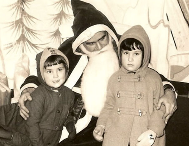 Retro Creepy Santa