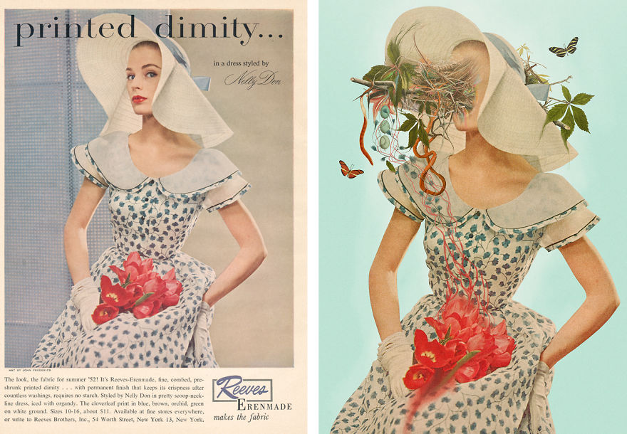Digital Artist Dr&oslash;msjel Transforms Vintage Advertisements Into Surreal Artworks