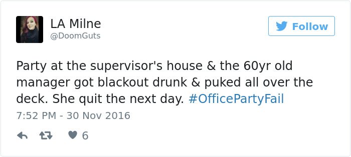 Office Party Fail Tweet