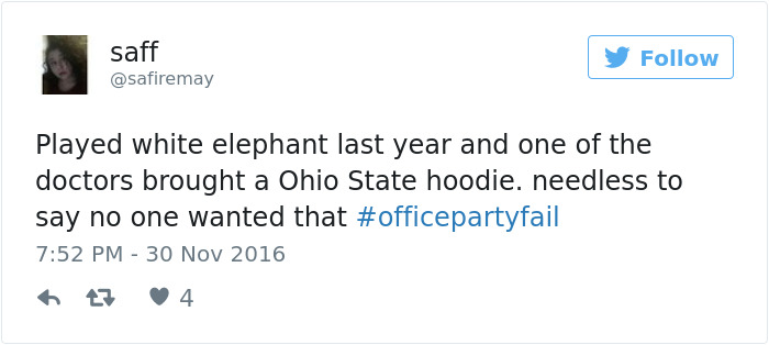 Office Party Fail Tweet
