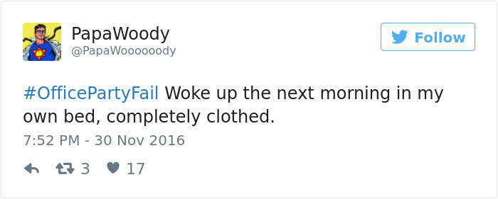Office Party Fail Tweet