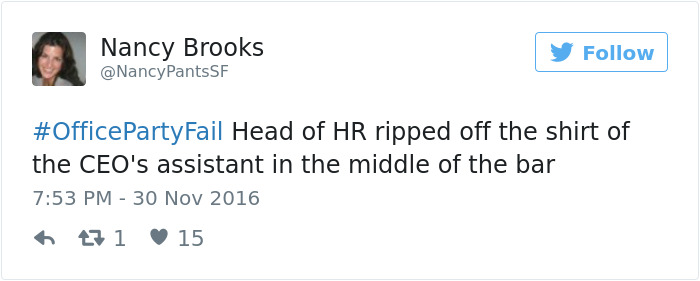 Office Party Fail Tweet