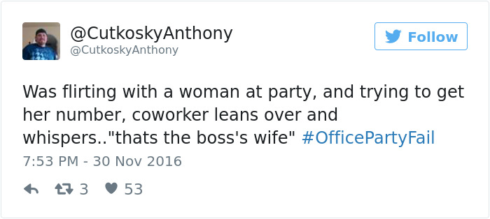 Office Party Fail Tweet