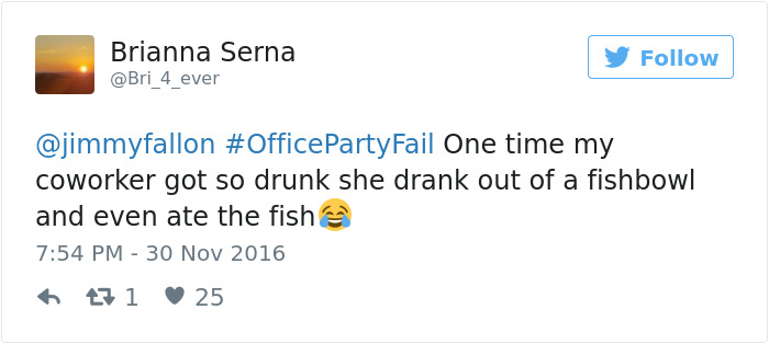 Office Party Fail Tweet