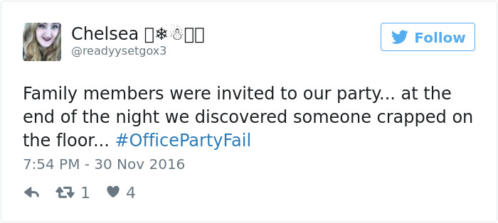 Office Party Fail Tweet