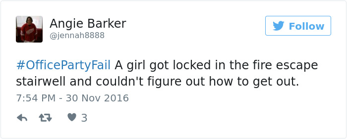 Office Party Fail Tweet