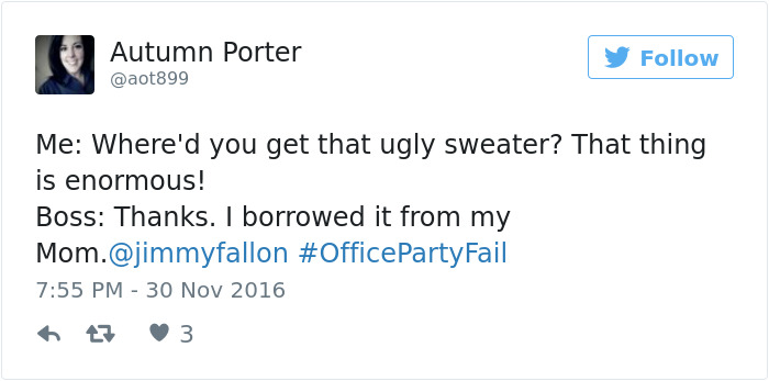 Office Party Fail Tweet