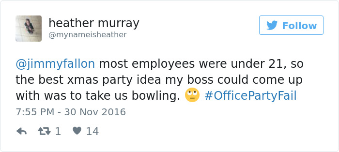 Office Party Fail Tweet