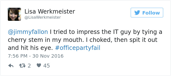Office Party Fail Tweet
