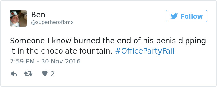 Office Party Fail Tweet
