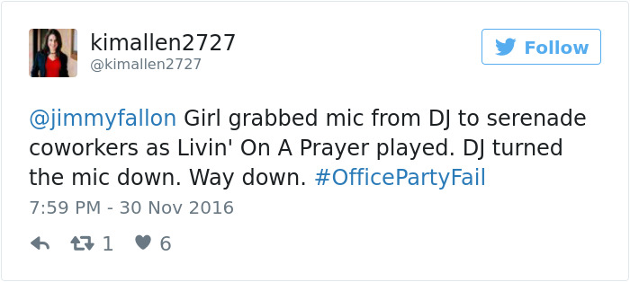 Office Party Fail Tweet