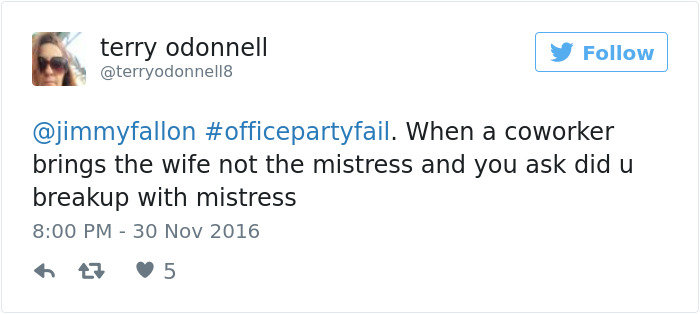Office Party Fail Tweet