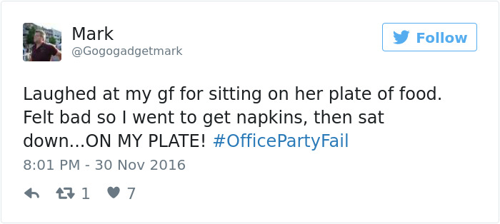 Office Party Fail Tweet